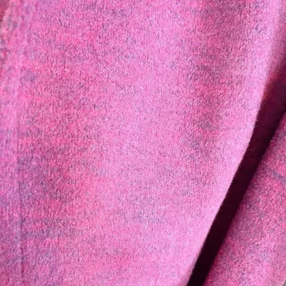 Trina Turk coat with fur trim collar in fuchsia purple 6